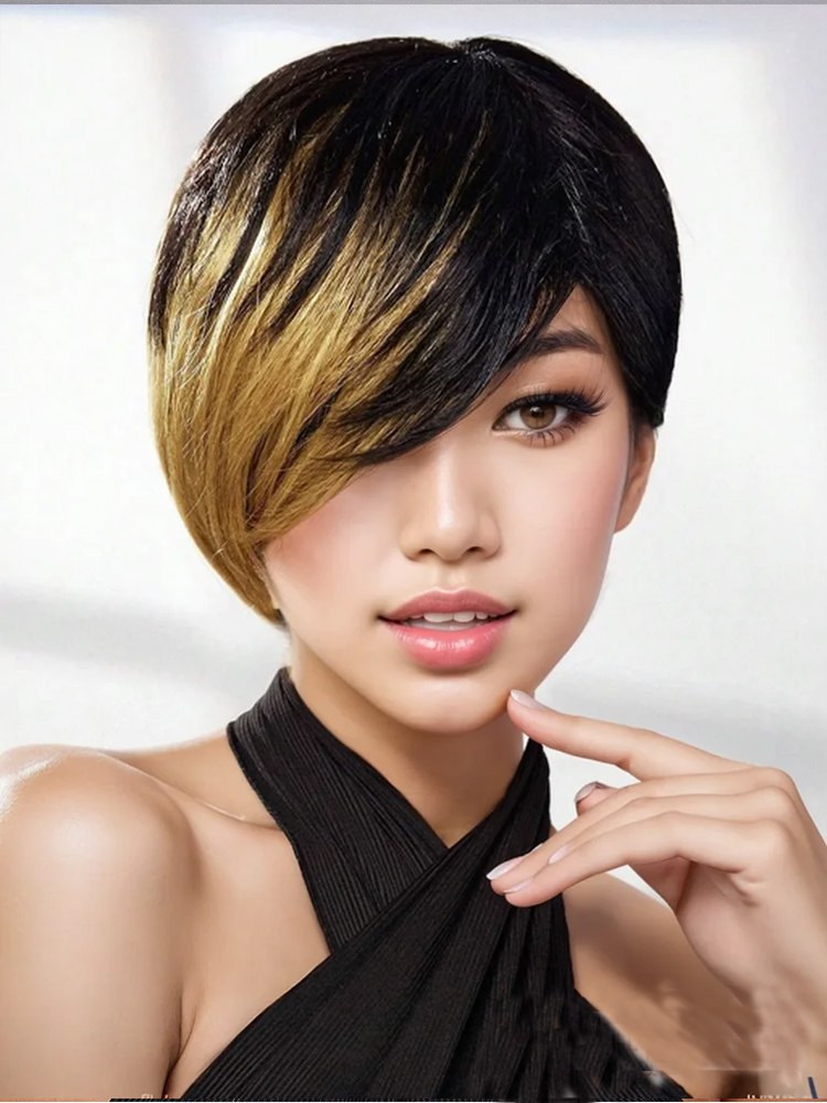 Парик с коротким вырезом Фалло – обзор и цена Short Pixie Cut Wig Human Hair Cheap