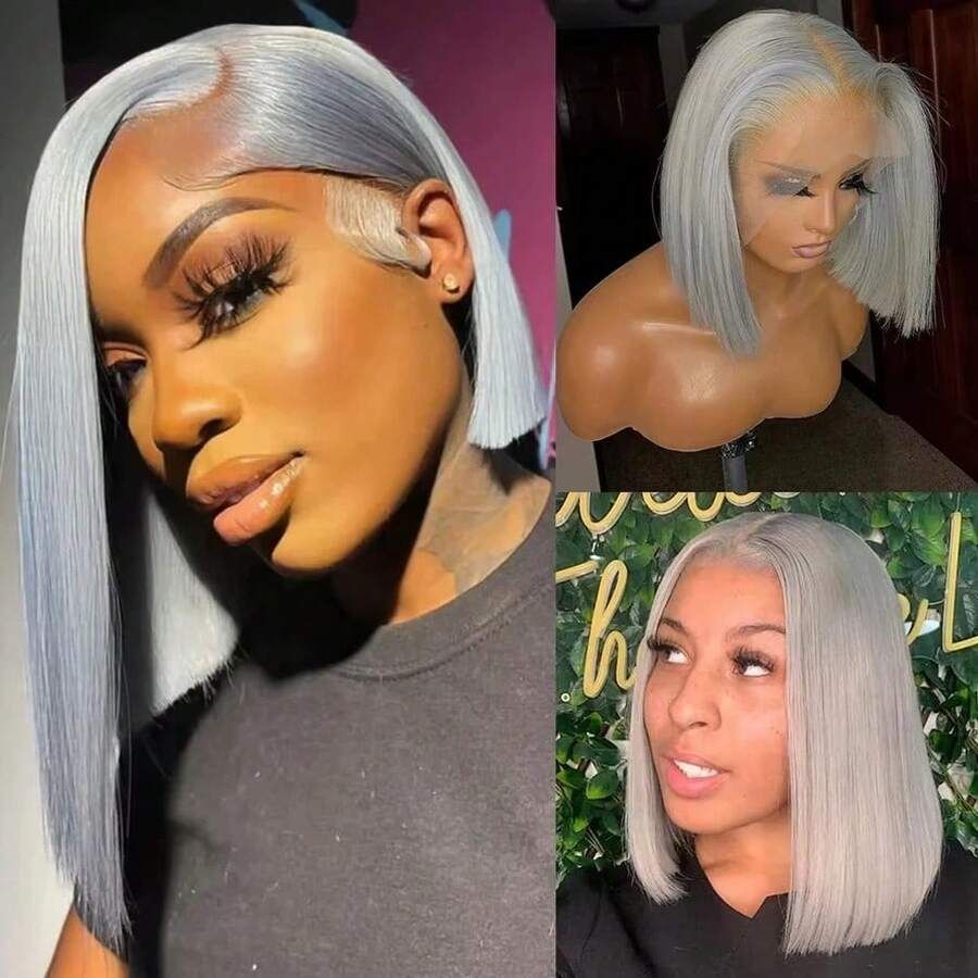 Серебристо-серые парики из нат – обзор и цена Glueless Wear And Go Human Hair Wig